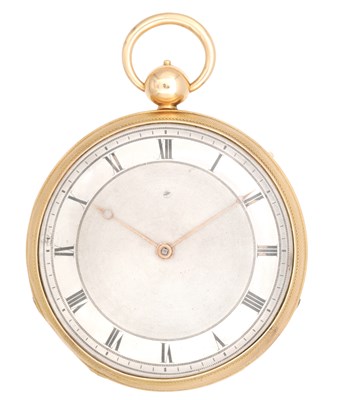 Lot 323 - A RARE AND LARGE 18CT GOLD OPEN FACED QUARTER CHIMING POCKET CLOCK WATCH