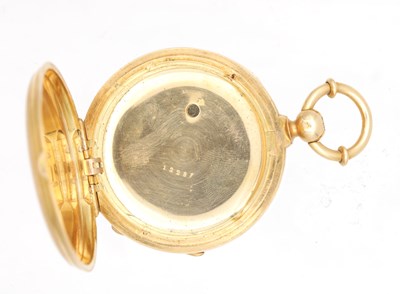Lot 360 - AN 18CT GOLD FULL HUNTER POCKET WATCH CASE
