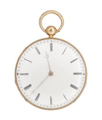 Lot 361 - INGOLD, PALAIS ROYAL 117, ELEVE DE BREGUET. A 15CT GOLD OPEN FACED POCKET WATCH NO.726