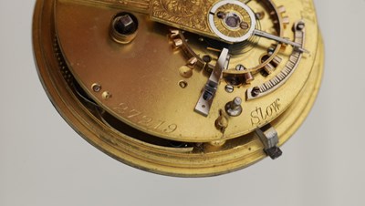 Lot 533 - THOMAS ADAMS, SHEFFIELD. AN 18CT YELLOW GOLD OPEN FACED POCKET WATCH
