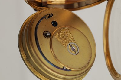 Lot 533 - THOMAS ADAMS, SHEFFIELD. AN 18CT YELLOW GOLD OPEN FACED POCKET WATCH