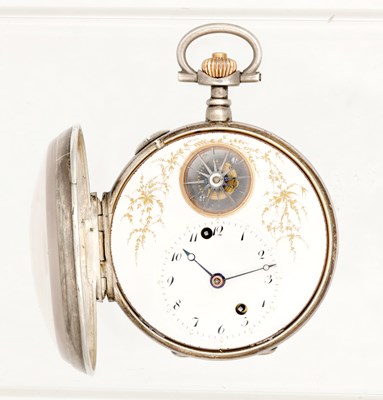 Lot 372 - A RARE GRAND SONNERIE OPEN FACED POCKET CLOCK WATCH