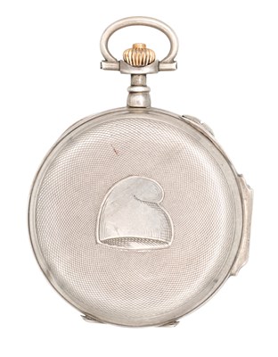 Lot 372 - A RARE GRAND SONNERIE OPEN FACED POCKET CLOCK WATCH