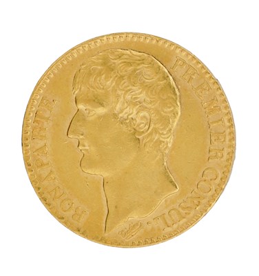 Lot 233 - AN EARLY 19TH CENTURY FRENCH GOLD 40 FRANCS COIN