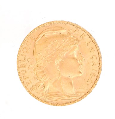 Lot 264 - A 1912 FRENCH 20 FRANCS GOLD COIN