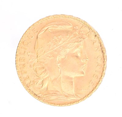 Lot 245 - A 1912 FRENCH GOLD 20 FRANC COIN