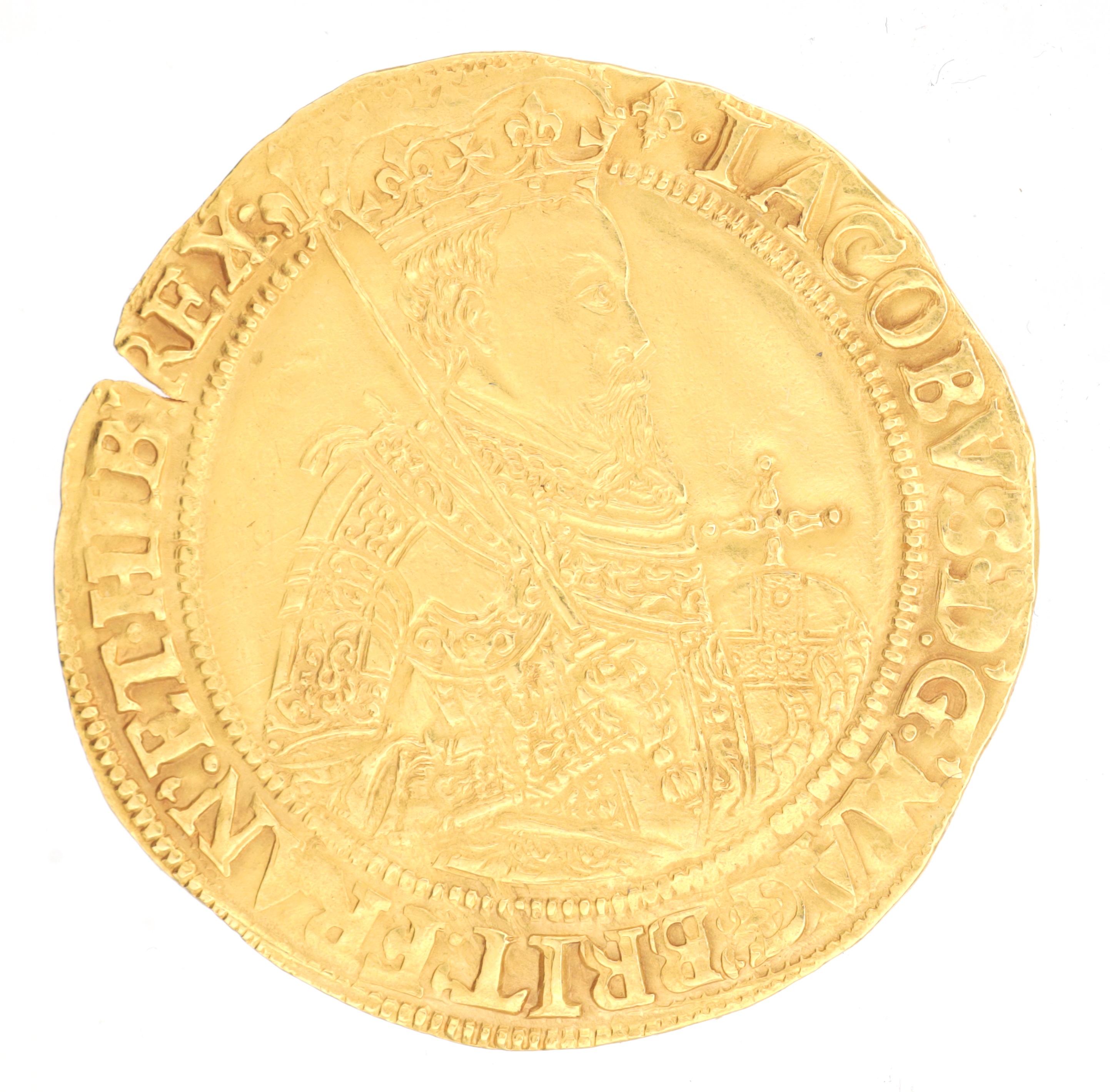 James I gold unite coin sold by Hutchinson Scott