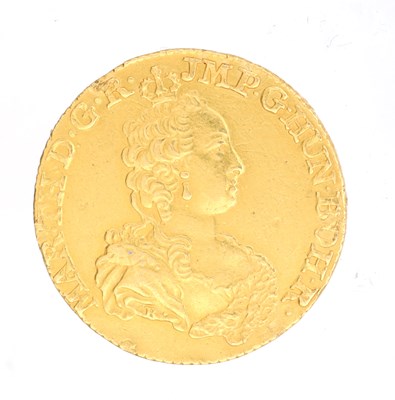 Lot 295 - A 1750 AUSTRIAN GOLD MARIA THERESIA COIN