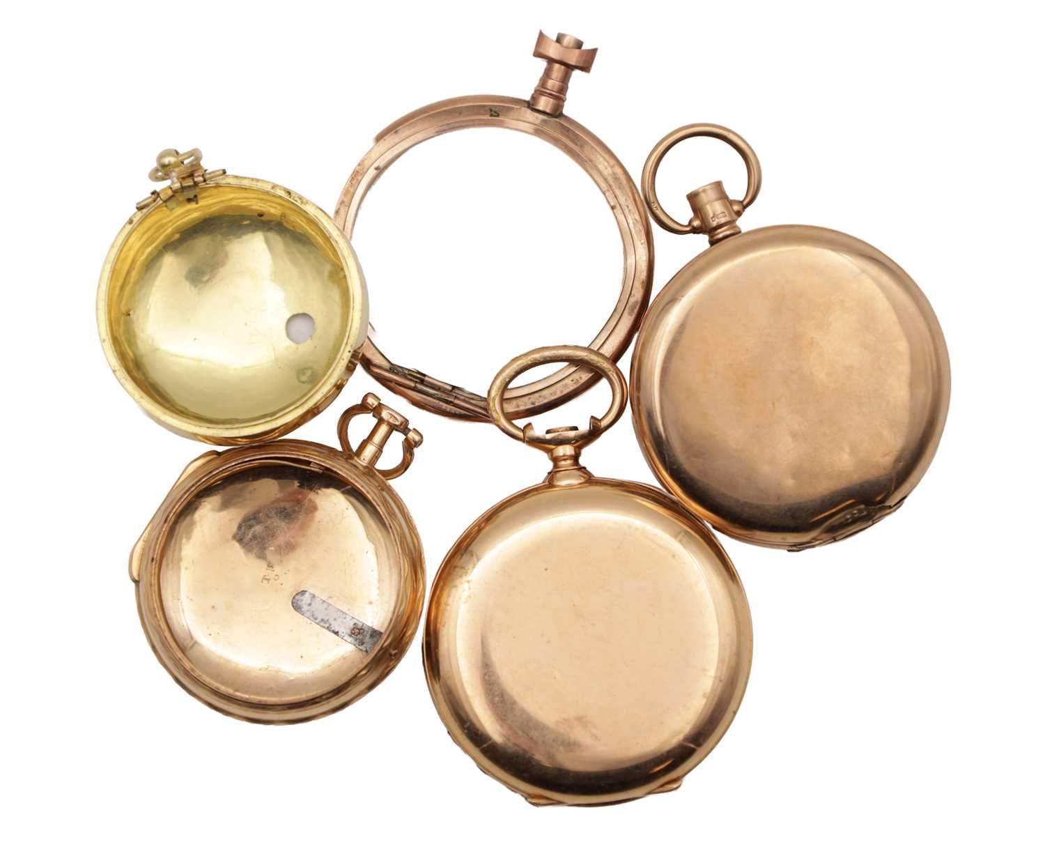 Lot 397 - A COLLECTION OF GOLD WATCH CASES