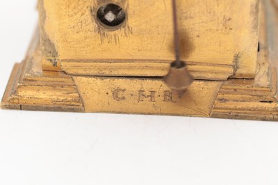 Lot 1301 - AN EARLY 17TH CENTURY GERMAN GILT CASED STRIKING TABLE CLOCK