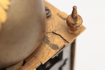 Lot 1301 - AN EARLY 17TH CENTURY GERMAN GILT CASED STRIKING TABLE CLOCK