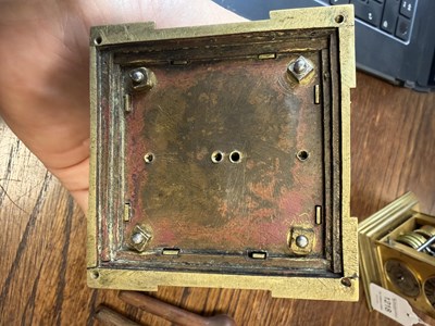 Lot 1301 - AN EARLY 17TH CENTURY GERMAN GILT CASED STRIKING TABLE CLOCK