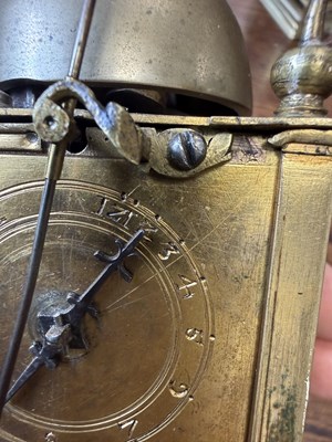 Lot 1301 - AN EARLY 17TH CENTURY GERMAN GILT CASED STRIKING TABLE CLOCK