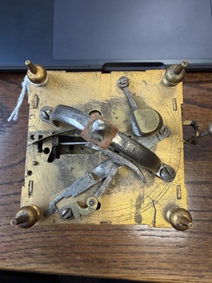 Lot 1301 - AN EARLY 17TH CENTURY GERMAN GILT CASED STRIKING TABLE CLOCK