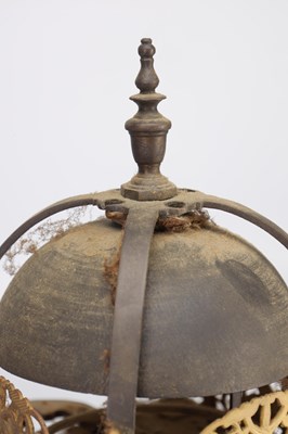 Lot 1341 - RICHARD AMES. A RARE 17TH CENTURY BRASS LANTERN CLOCK