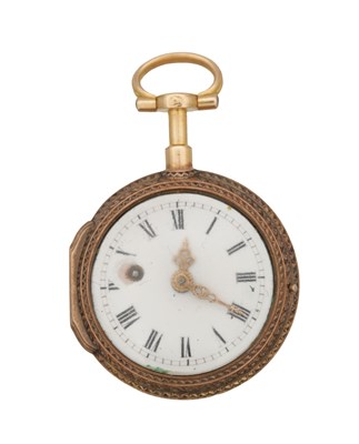 Lot 315 - ROMILLY, A PARIS. A 15CT GOLD MINIATURE OPEN FACED POCKET WATCH