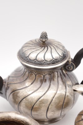 Lot 89 - A CONTINENTAL SILVER FOUR PIECE TEA SERVICE