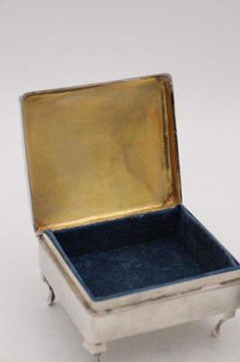 Lot 35 - TWO SILVER TRINKET BOXES