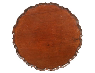 Lot 1560 - A LARGE GEORGE III MAHOGANY CIRCULAR TRAY