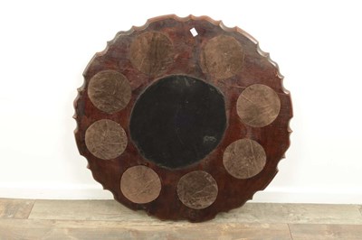 Lot 1560 - A LARGE GEORGE III MAHOGANY CIRCULAR TRAY