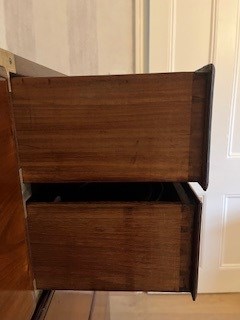 Lot 1533 - AN UNUSUALLY LARGE MID 19TH CENTURY CAMPHORWOOD CAMPAIGN CHEST WITH BRASS RECESSED HANDLES
