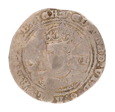 Lot 237 - A MID 16TH CENTURY ENGLISH SILVER SIXPENCE OF EDWARD VI