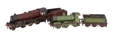 Lot 1093 - TWO EARLY 20TH CENTURY BASSETT-LOWKE AND POSSIBLY HORNBY TINPLATE ELECTRIC LOCOMOTIVES AND TENDERS