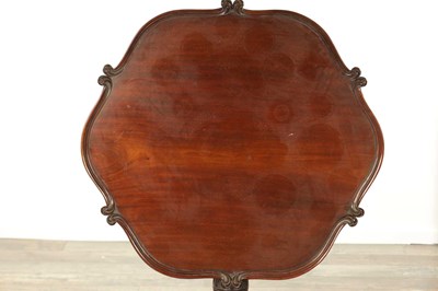Lot 1494 - A 19TH CENTURY MAHOGANY IRISH STYLE TILT-TOP TABLE
