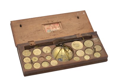Lot 1045 - A RARE SET OF LATE 17TH CENTURY CASED COIN SCALES