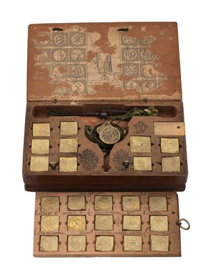 Lot 1094 - A RARE SET OF LATE 17TH CENTURY CASED COIN SCALES