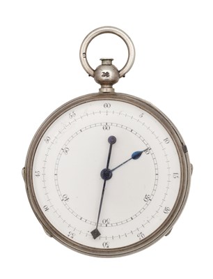 Lot 440 - J.S. TANNER, CIRENCESTER. AN UNUSUAL LATE 19TH CENTURY SILVER OPEN FACE INKING STOP WATCH
