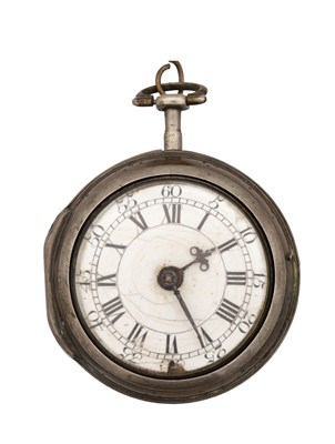Lot 503 - A GEORGE III SILVER PAIR CASED POCKET WATCH BY J. WILMOTT, LONDON