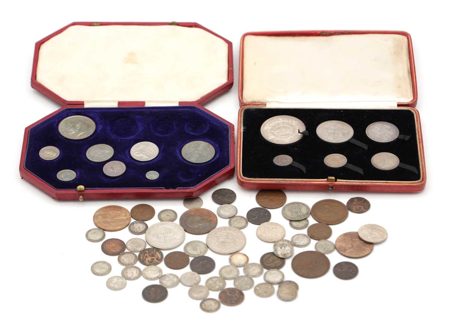 Lot 239 - A COLLECTION OF GEORGE V SILVER AND OTHER METAL COINS
