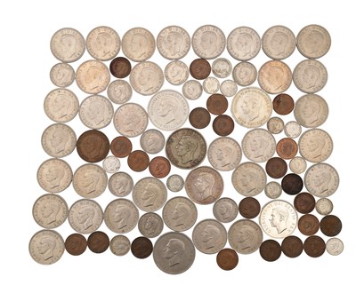 Lot 242 - A LARGE COLLECTION OF GEORGE VI SILVER AND COPPER COINS