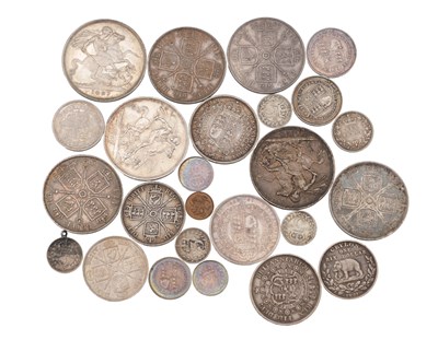 Lot 285 - A COLLECTION OF VICTORIAN AND OTHER SILVER COINS