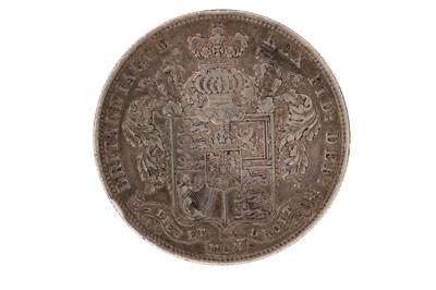 Lot 196 - AN 1826 ENGLISH SILVER GEORGE IV BARE HEAD HALF-CROWN