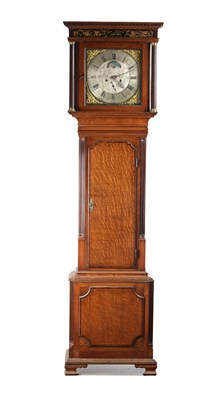Lot 1343 - LAWSON, NEWTON. A GEORGE III OAK LONGCASE CLOCK