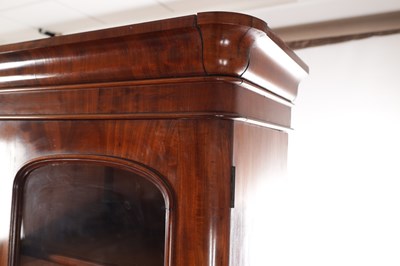 Lot 1504 - A 19TH CENTURY MAHOGANY LIBRARY BOOKCASE