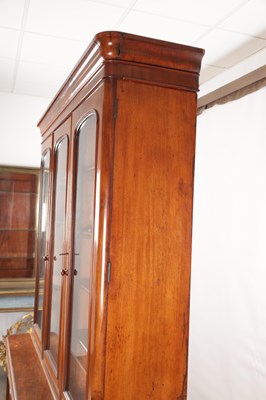 Lot 1504 - A 19TH CENTURY MAHOGANY LIBRARY BOOKCASE