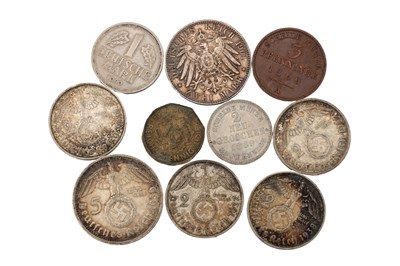 Lot A COLLECTION OF TEN GERMAN COINS