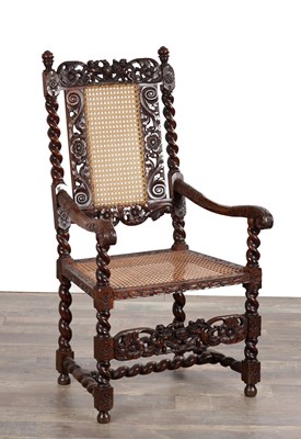 Lot 1631 - A CHARLES II 17TH CENTURY WALNUT CHAIR