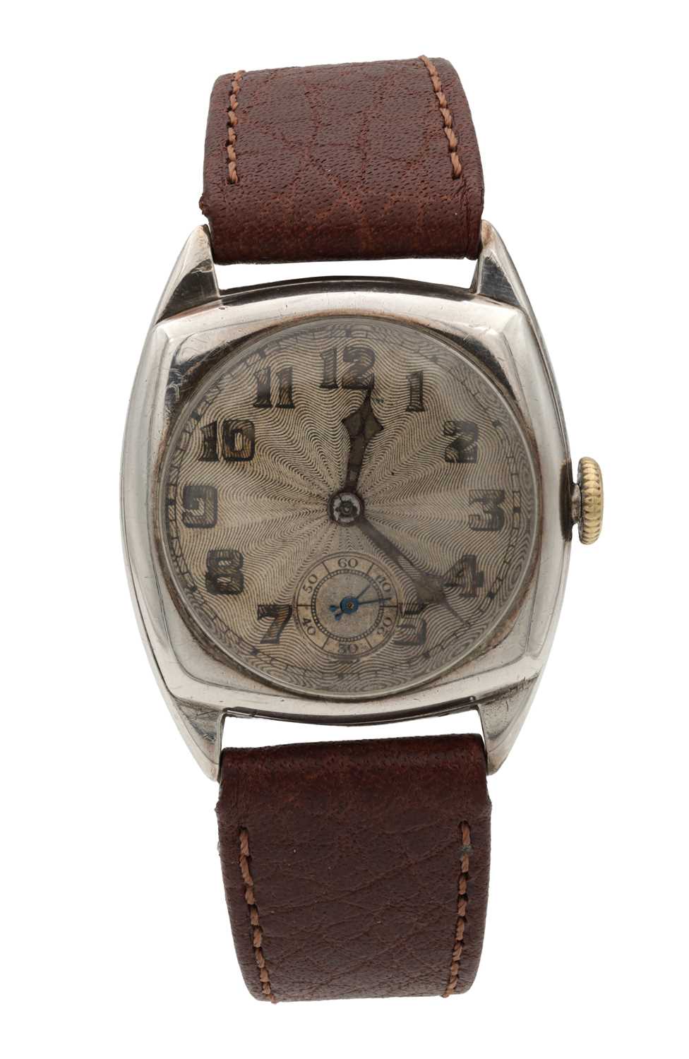 Lot 480 - A 1930S SILVER ROLEX 'UNICORN' CUSHION-CASE WRISTWATCH