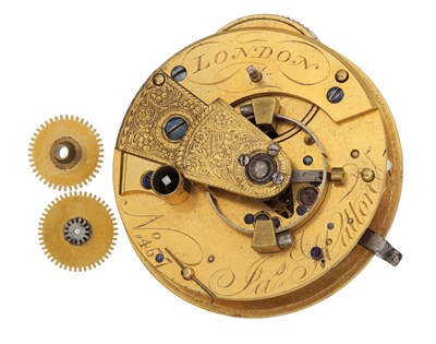 Lot 384 - JAMES HATTON, LONDON AN CHRONOMETER POCKET WATCH MOVEMENT