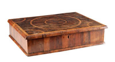 Lot 1411 - A WILLIAM AND MARY LABURNUM OYSTER VENEERED LACE BOX