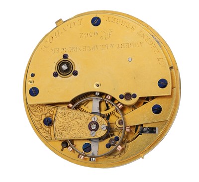 Lot 419 - AUBERT & KLAFTENBERGER, LONDON. A CHRONOMETER POCKET WATCH MOVEMENT