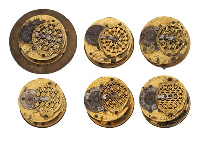 Lot 517 - A COLLECTION OF SIX FRENCH VERGE POCKET WATCH MOVEMENTS