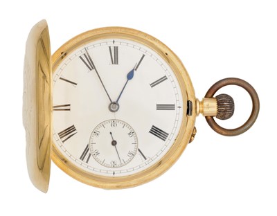 Lot 429 - A LATE 19TH CENTURY 18CT GOLD FULL HUNTER POCKET WATCH