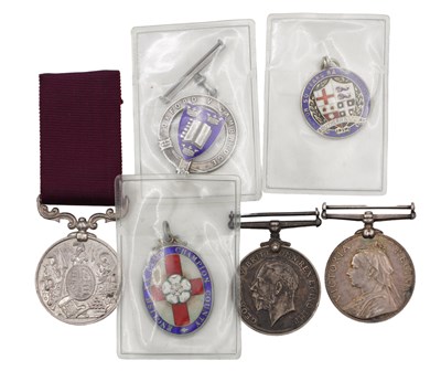 Lot 854 - A COLLECTION OF LATE 19TH AND EARLY 20TH CENTURY BRITISH SILVER AND ENAMEL MEDALS
