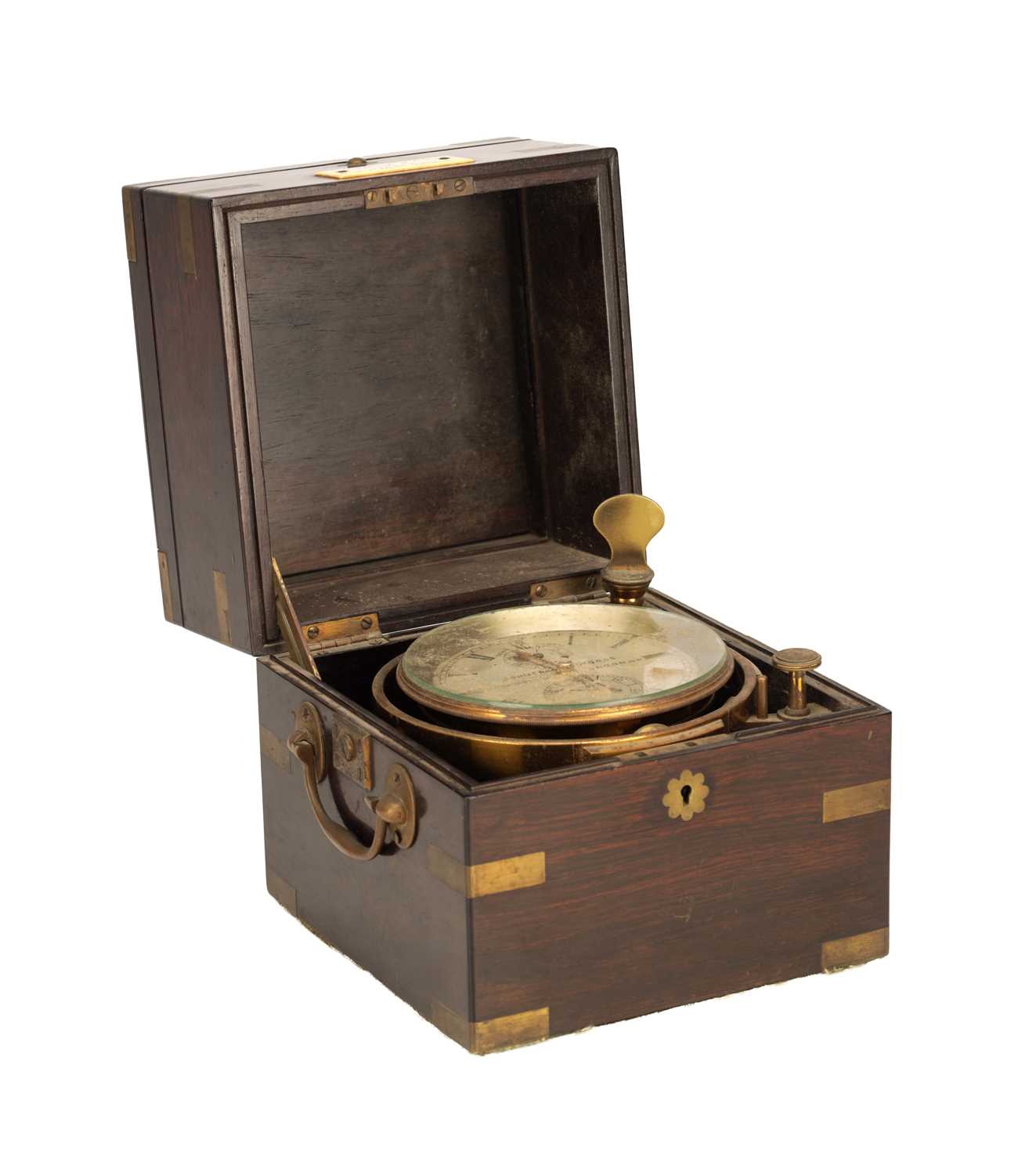 Lot 76 - JOHN FRANCIS WOODS, LONDON. A LATE 19TH CENTURY TWO-DAY MARINE CHRONOMETER