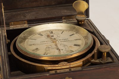 Lot 76 - JOHN FRANCIS WOODS, LONDON. A LATE 19TH CENTURY TWO-DAY MARINE CHRONOMETER